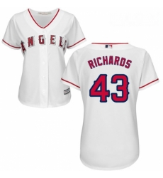 Womens Majestic Los Angeles Angels of Anaheim 43 Garrett Richards Replica White Home Cool Base MLB Jersey Womens Majestic Los Angeles Angels of Anaheim 43 Garrett Richards Replica White Home Cool Base MLB Jersey