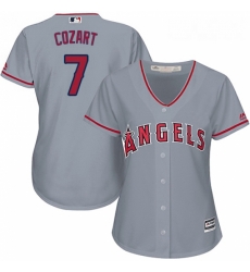 Womens Majestic Los Angeles Angels of Anaheim 7 Zack Cozart Authentic Grey Road Cool Base MLB Jersey Womens Majestic Los Angeles Angels of Anaheim 7 Zack Cozart Authentic Grey Road Cool Base MLB Jersey