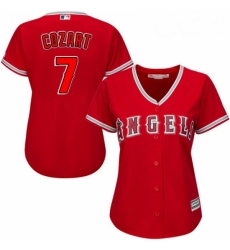 Womens Majestic Los Angeles Angels of Anaheim 7 Zack Cozart Replica Red Alternate MLB Jersey Womens Majestic Los Angeles Angels of Anaheim 7 Zack Cozart Replica Red Alternate MLB Jersey
