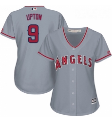 Womens Majestic Los Angeles Angels of Anaheim 9 Justin Upton Authentic Grey Road Cool Base MLB Jersey Womens Majestic Los Angeles Angels of Anaheim 9 Justin Upton Authentic Grey Road Cool Base MLB Jersey