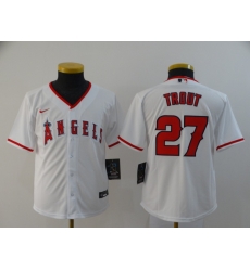 Youth Angels 27 Mike Trout White Youth 2020 Nike Cool Base Jersey Youth Angels 27 Mike Trout White Youth 2020 Nike Cool Base Jersey