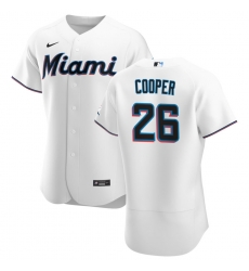 Men Miami Marlins 26 Garrett Cooper Men Nike White Home 2020 Flex Base Player MLB Jersey Men Miami Marlins 26 Garrett Cooper Men Nike White Home 2020 Flex Base Player MLB Jersey