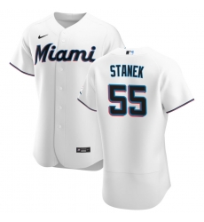Men Miami Marlins 55 Ryne Stanek Men Nike White Home 2020 Flex Base Player MLB Jersey Men Miami Marlins 55 Ryne Stanek Men Nike White Home 2020 Flex Base Player MLB Jersey