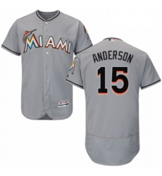 Mens Majestic Miami Marlins 15 Brian Anderson Grey Road Flex Base Authentic Collection MLB Jersey Mens Majestic Miami Marlins 15 Brian Anderson Grey Road Flex Base Authentic Collection MLB Jersey