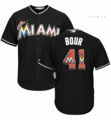 Mens Majestic Miami Marlins 41 Justin Bour Authentic Black Team Logo Fashion Cool Base MLB Jersey Mens Majestic Miami Marlins 41 Justin Bour Authentic Black Team Logo Fashion Cool Base MLB Jersey