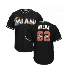 Mens Miami Marlins 62 Jose Urena Authentic Black Team Logo Fashion Cool Base Baseball Jersey Mens Miami Marlins 62 Jose Urena Authentic Black Team Logo Fashion Cool Base Baseball Jersey
