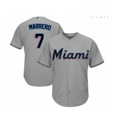 Mens Miami Marlins 7 Deven Marrero Replica Grey Road Cool Base Baseball Jersey Mens Miami Marlins 7 Deven Marrero Replica Grey Road Cool Base Baseball Jersey