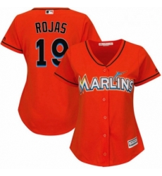 Womens Majestic Miami Marlins 19 Miguel Rojas Replica Orange Alternate 1 Cool Base MLB Jersey Womens Majestic Miami Marlins 19 Miguel Rojas Replica Orange Alternate 1 Cool Base MLB Jersey