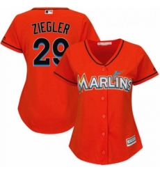 Womens Majestic Miami Marlins 29 Brad Ziegler Replica Orange Alternate 1 Cool Base MLB Jersey Womens Majestic Miami Marlins 29 Brad Ziegler Replica Orange Alternate 1 Cool Base MLB Jersey