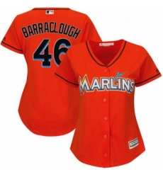 Womens Majestic Miami Marlins 46 Kyle Barraclough Replica Orange Alternate 1 Cool Base MLB Jersey Womens Majestic Miami Marlins 46 Kyle Barraclough Replica Orange Alternate 1 Cool Base MLB Jersey