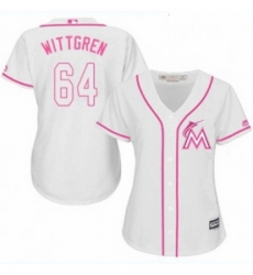 Womens Majestic Miami Marlins 64 Nick Wittgren Authentic White Fashion Cool Base MLB Jersey Womens Majestic Miami Marlins 64 Nick Wittgren Authentic White Fashion Cool Base MLB Jersey