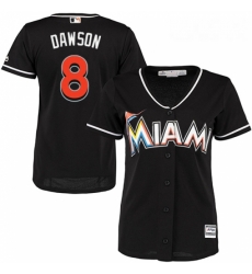 Womens Majestic Miami Marlins 8 Andre Dawson Authentic Black Alternate 2 Cool Base MLB Jersey Womens Majestic Miami Marlins 8 Andre Dawson Authentic Black Alternate 2 Cool Base MLB Jersey