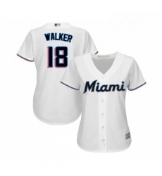 Womens Miami Marlins 18 Neil Walker Replica White Home Cool Base Baseball Jersey Womens Miami Marlins 18 Neil Walker Replica White Home Cool Base Baseball Jersey