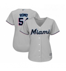 Womens Miami Marlins 54 Sergio Romo Replica Grey Road Cool Base Baseball Jersey Womens Miami Marlins 54 Sergio Romo Replica Grey Road Cool Base Baseball Jersey