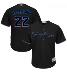 Marlins #22 Sandy Alcantara Black Cool Base Stitched Youth Baseball Jersey Marlins #22 Sandy Alcantara Black Cool Base Stitched Youth Baseball Jersey