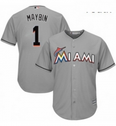 Youth Majestic Miami Marlins 1 Cameron Maybin Replica Grey Road Cool Base MLB Jersey Youth Majestic Miami Marlins 1 Cameron Maybin Replica Grey Road Cool Base MLB Jersey