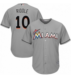 Youth Majestic Miami Marlins 10 JT Riddle Replica Grey Road Cool Base MLB Jersey Youth Majestic Miami Marlins 10 JT Riddle Replica Grey Road Cool Base MLB Jersey