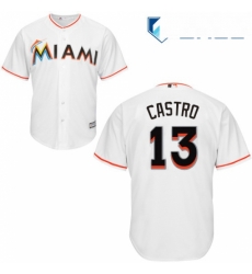 Youth Majestic Miami Marlins 13 Starlin Castro Authentic White Home Cool Base MLB Jersey Youth Majestic Miami Marlins 13 Starlin Castro Authentic White Home Cool Base MLB Jersey
