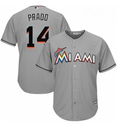 Youth Majestic Miami Marlins 14 Martin Prado Authentic Grey Road Cool Base MLB Jersey Youth Majestic Miami Marlins 14 Martin Prado Authentic Grey Road Cool Base MLB Jersey