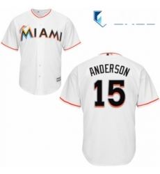Youth Majestic Miami Marlins 15 Brian Anderson Replica White Home Cool Base MLB Jersey Youth Majestic Miami Marlins 15 Brian Anderson Replica White Home Cool Base MLB Jersey