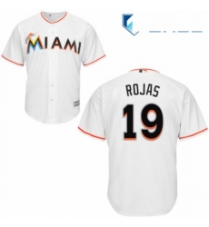 Youth Majestic Miami Marlins 19 Miguel Rojas Replica White Home Cool Base MLB Jersey Youth Majestic Miami Marlins 19 Miguel Rojas Replica White Home Cool Base MLB Jersey