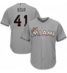 Youth Majestic Miami Marlins 41 Justin Bour Authentic Grey Road Cool Base MLB Jersey Youth Majestic Miami Marlins 41 Justin Bour Authentic Grey Road Cool Base MLB Jersey