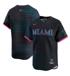 Youth Miami Marlins Blank Black 2025 City Connect Limited Stitched Baseball Jersey Youth Miami Marlins Blank Black 2025 City Connect Limited Stitched Baseball Jersey