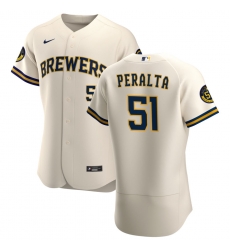 Men Milwaukee Brewers 51 Freddy Peralta Men Nike Cream Home 2020 Flex Base Player MLB Jersey Men Milwaukee Brewers 51 Freddy Peralta Men Nike Cream Home 2020 Flex Base Player MLB Jersey