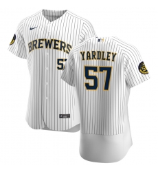 Men Milwaukee Brewers 57 Eric Yardley Men Nike White Home 2020 Flex Base Player MLB Jersey Men Milwaukee Brewers 57 Eric Yardley Men Nike White Home 2020 Flex Base Player MLB Jersey