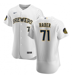 Men Milwaukee Brewers 71 Josh Hader Men Nike White Home 2020 Flex Base Player MLB Jersey Men Milwaukee Brewers 71 Josh Hader Men Nike White Home 2020 Flex Base Player MLB Jersey