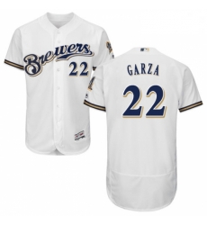 Mens Majestic Milwaukee Brewers 22 Matt Garza White Alternate Flex Base Authentic Collection MLB Jersey Mens Majestic Milwaukee Brewers 22 Matt Garza White Alternate Flex Base Authentic Collection MLB Jersey