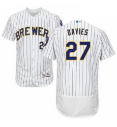Mens Majestic Milwaukee Brewers 27 Zach Davies White Home Flex Base Authentic Collection MLB Jersey Mens Majestic Milwaukee Brewers 27 Zach Davies White Home Flex Base Authentic Collection MLB Jersey