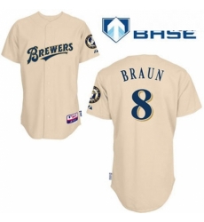 Mens Majestic Milwaukee Brewers 8 Ryan Braun Authentic Cream YOUniform Cool Base MLB Jersey Mens Majestic Milwaukee Brewers 8 Ryan Braun Authentic Cream YOUniform Cool Base MLB Jersey