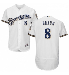 Mens Majestic Milwaukee Brewers 8 Ryan Braun White Alternate Flex Base Authentic Collection MLB Jersey Mens Majestic Milwaukee Brewers 8 Ryan Braun White Alternate Flex Base Authentic Collection MLB Jersey