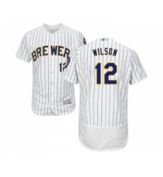 Mens Milwaukee Brewers 12 Alex Wilson White Home Flex Base Authentic Collection Baseball Jersey Mens Milwaukee Brewers 12 Alex Wilson White Home Flex Base Authentic Collection Baseball Jersey