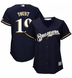 Womens Majestic Milwaukee Brewers 19 Robin Yount Authentic Navy Blue Alternate Cool Base MLB Jersey Womens Majestic Milwaukee Brewers 19 Robin Yount Authentic Navy Blue Alternate Cool Base MLB Jersey