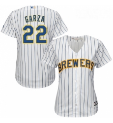 Womens Majestic Milwaukee Brewers 22 Matt Garza Authentic White Alternate Cool Base MLB Jersey Womens Majestic Milwaukee Brewers 22 Matt Garza Authentic White Alternate Cool Base MLB Jersey