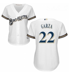 Womens Majestic Milwaukee Brewers 22 Matt Garza Authentic White Home Cool Base MLB Jersey Womens Majestic Milwaukee Brewers 22 Matt Garza Authentic White Home Cool Base MLB Jersey