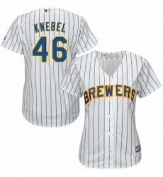 Womens Majestic Milwaukee Brewers 46 Corey Knebel Replica White Alternate Cool Base MLB Jersey Womens Majestic Milwaukee Brewers 46 Corey Knebel Replica White Alternate Cool Base MLB Jersey