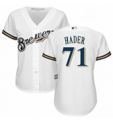 Womens Majestic Milwaukee Brewers 71 Josh Hader Replica Navy Blue Alternate Cool Base MLB Jersey Womens Majestic Milwaukee Brewers 71 Josh Hader Replica Navy Blue Alternate Cool Base MLB Jersey