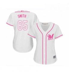 Womens Milwaukee Brewers 65 Burch Smith Replica White Fashion Cool Base Baseball Jersey Womens Milwaukee Brewers 65 Burch Smith Replica White Fashion Cool Base Baseball Jersey