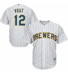 Youth Majestic Milwaukee Brewers 12 Stephen Vogt Replica White Alternate Cool Base MLB Jersey Youth Majestic Milwaukee Brewers 12 Stephen Vogt Replica White Alternate Cool Base MLB Jersey
