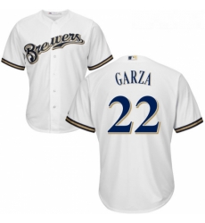 Youth Majestic Milwaukee Brewers 22 Matt Garza Authentic White Home Cool Base MLB Jersey Youth Majestic Milwaukee Brewers 22 Matt Garza Authentic White Home Cool Base MLB Jersey