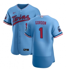 Men Minnesota Twins 1 Nick Gordon Men Nike Light Blue Alternate 2020 60th Season Flex Base Team MLB Jersey Men Minnesota Twins 1 Nick Gordon Men Nike Light Blue Alternate 2020 60th Season Flex Base Team MLB Jersey