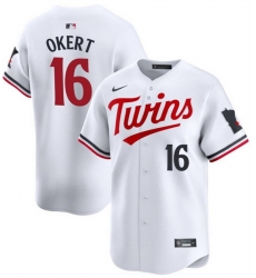 Men Minnesota Twins 16 Steven Okert White 2024 Home Limited Cool Base Stitched Baseball Jersey Men Minnesota Twins 16 Steven Okert White 2024 Home Limited Cool Base Stitched Baseball Jersey