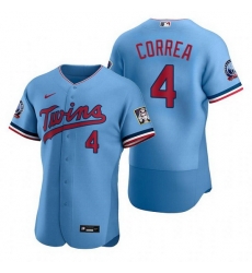 Men Minnesota Twins 4 Carlos Correa Blue Flex Base Stitched jersey Men Minnesota Twins 4 Carlos Correa Blue Flex Base Stitched jersey