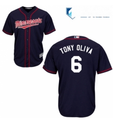 Mens Majestic Minnesota Twins 6 Tony Oliva Replica Navy Blue Alternate Road Cool Base MLB Jersey Mens Majestic Minnesota Twins 6 Tony Oliva Replica Navy Blue Alternate Road Cool Base MLB Jersey