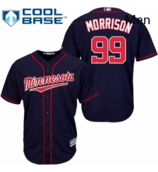 Mens Majestic Minnesota Twins 99 Logan Morrison Replica Navy Blue Alternate Road Cool Base MLB Jersey Mens Majestic Minnesota Twins 99 Logan Morrison Replica Navy Blue Alternate Road Cool Base MLB Jersey