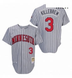 Mens Mitchell and Ness 1987 Minnesota Twins 3 Harmon Killebrew Authentic Grey Throwback MLB Jersey Mens Mitchell and Ness 1987 Minnesota Twins 3 Harmon Killebrew Authentic Grey Throwback MLB Jersey
