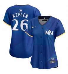 Women Minnesota Twins 26 Max Kepler Royal 2024 City Connect Limited Stitched Baseball Jersey Women Minnesota Twins 26 Max Kepler Royal 2024 City Connect Limited Stitched Baseball Jersey
